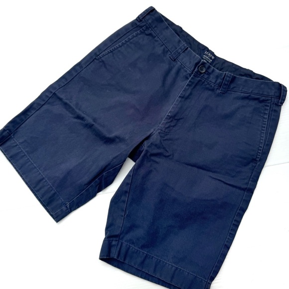 J. Crew Rivington Dark Blue Flat Front Men's Shorts - Picture 1 of 6